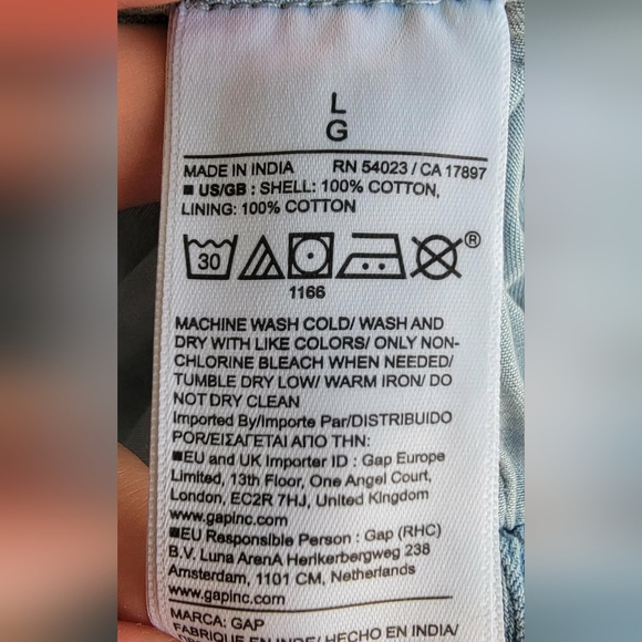 NWT GAP Light Blue Button-Up Mini Dress - Picture 6 of 10